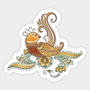 Elegant fantasy bird Sticker